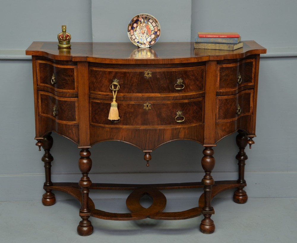 William & Mary Style Walnut Side Table