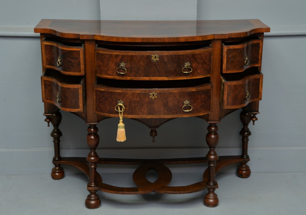 William & Mary Style Walnut Side Table View II
