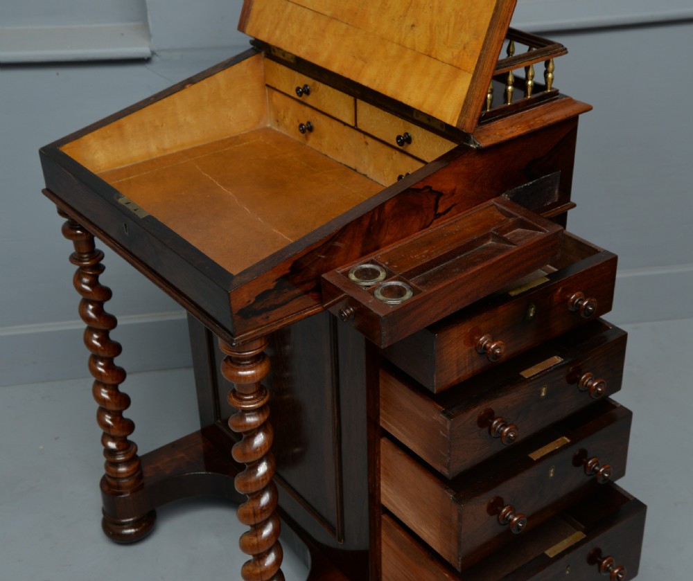 William IV Rosewood Davenport Desk View IX
