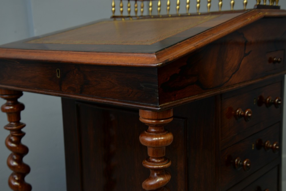 William IV Rosewood Davenport Desk View X