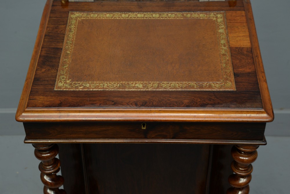 William IV Rosewood Davenport Desk View XIII