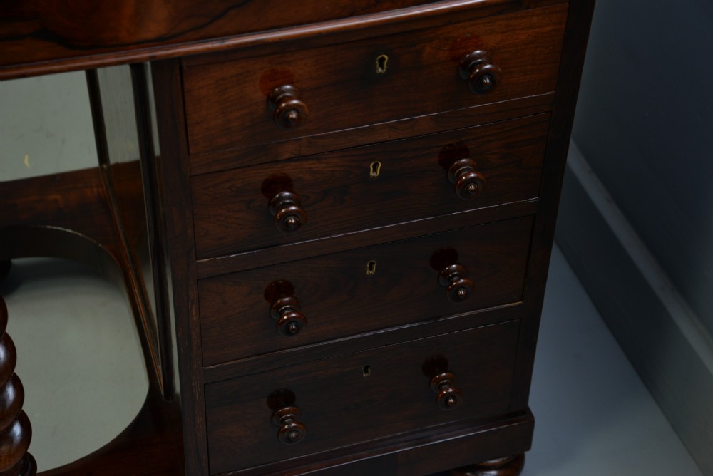William IV Rosewood Davenport Desk View XIV