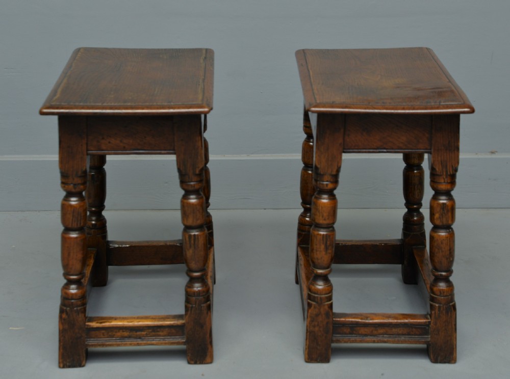 Pair Of 19th Century Oak Joint Stools View III