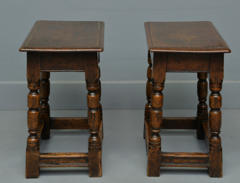 Pair Of 19th Century Oak Joint Stools View V