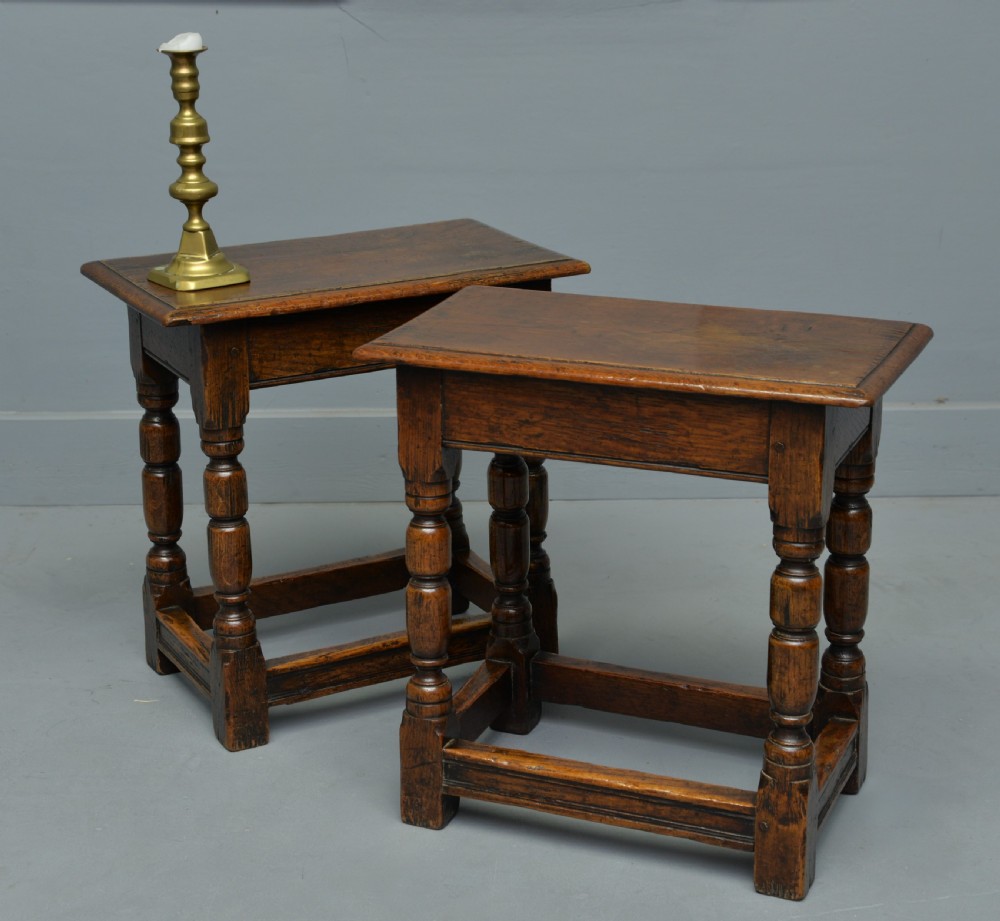 Pair Of 19th Century Oak Joint Stools View VI