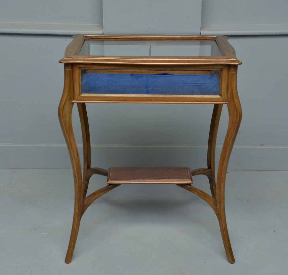 Pretty Edwardian Mahogany Bijouterie Trinket Display Table View VIII