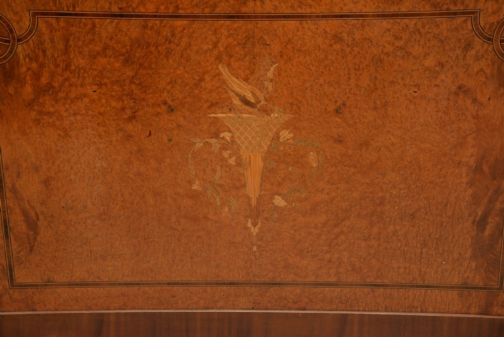 Elegant French Empire Style Burr-Walnut King-Size Bed View IV