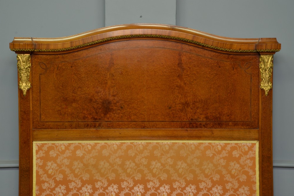 Elegant French Empire Style Burr-Walnut King-Size Bed View VII