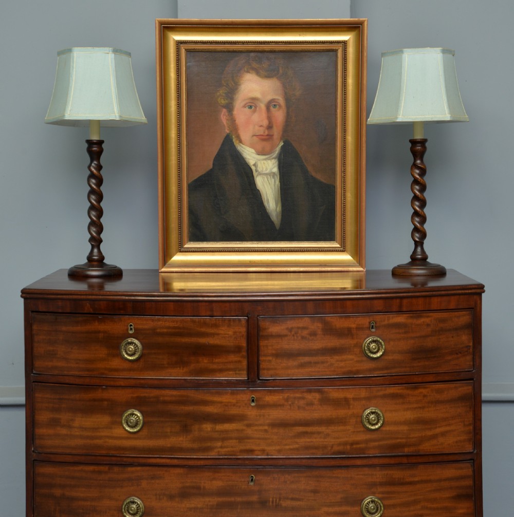 Elegant Georgian Mahogany Bow-Front Chest Of Drawers View V