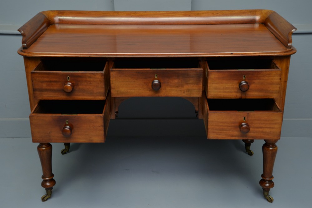 Superb Victorian Mahogany Writing Table Desk View VI