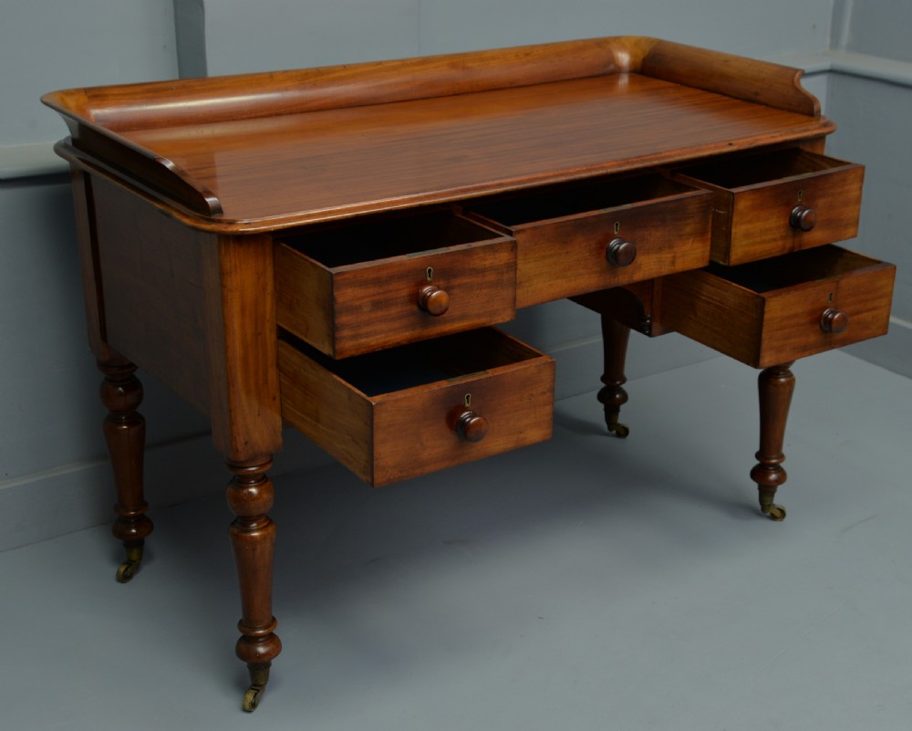 Superb Victorian Mahogany Writing Table Desk View VII
