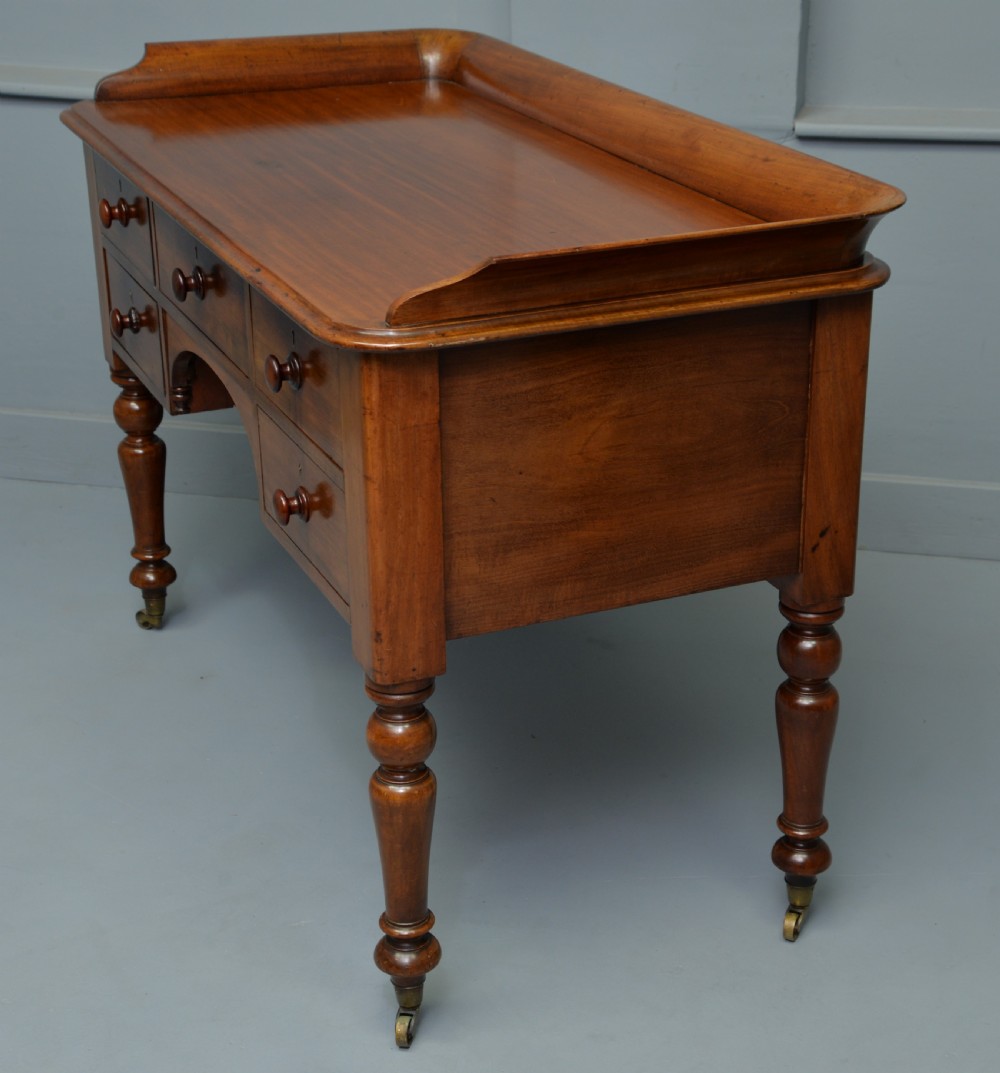 Superb Victorian Mahogany Writing Table Desk View XI