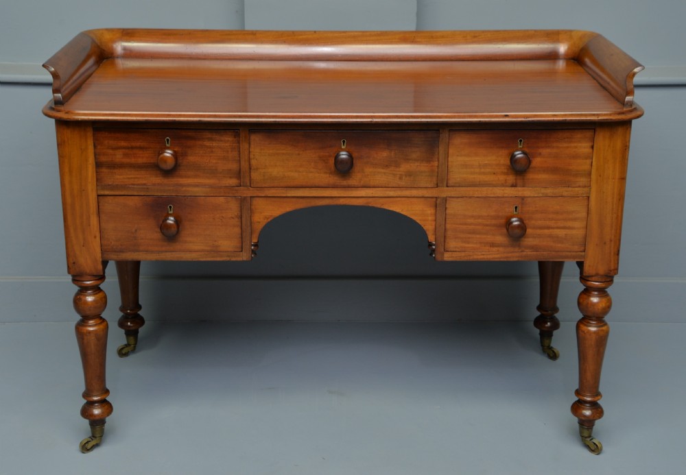 Superb Victorian Mahogany Writing Table Desk View XIII