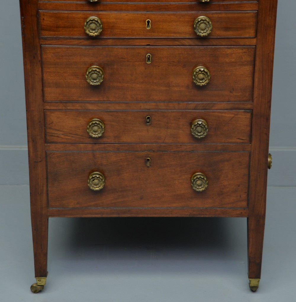 Unusual Georgian Mahogany Gentlemans Dressing Chest Secretaire View IV