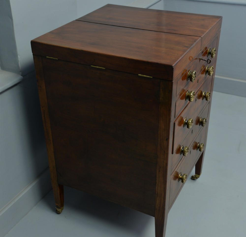 Unusual Georgian Mahogany Gentlemans Dressing Chest Secretaire View XXII