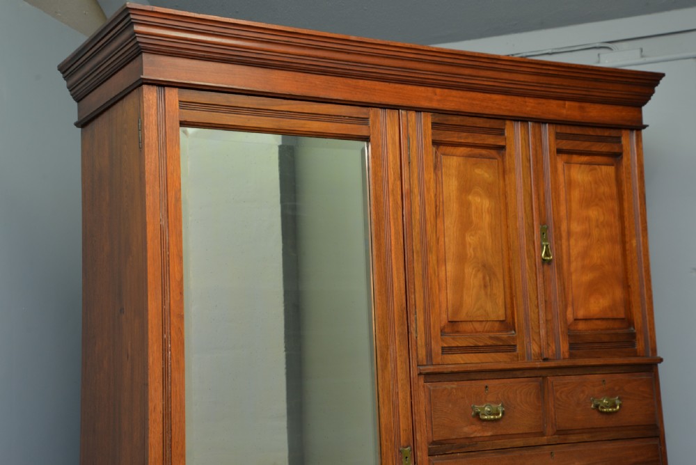 Edwardian Mahogany Compactum Wardrobe-W. J. Mansell, London View II