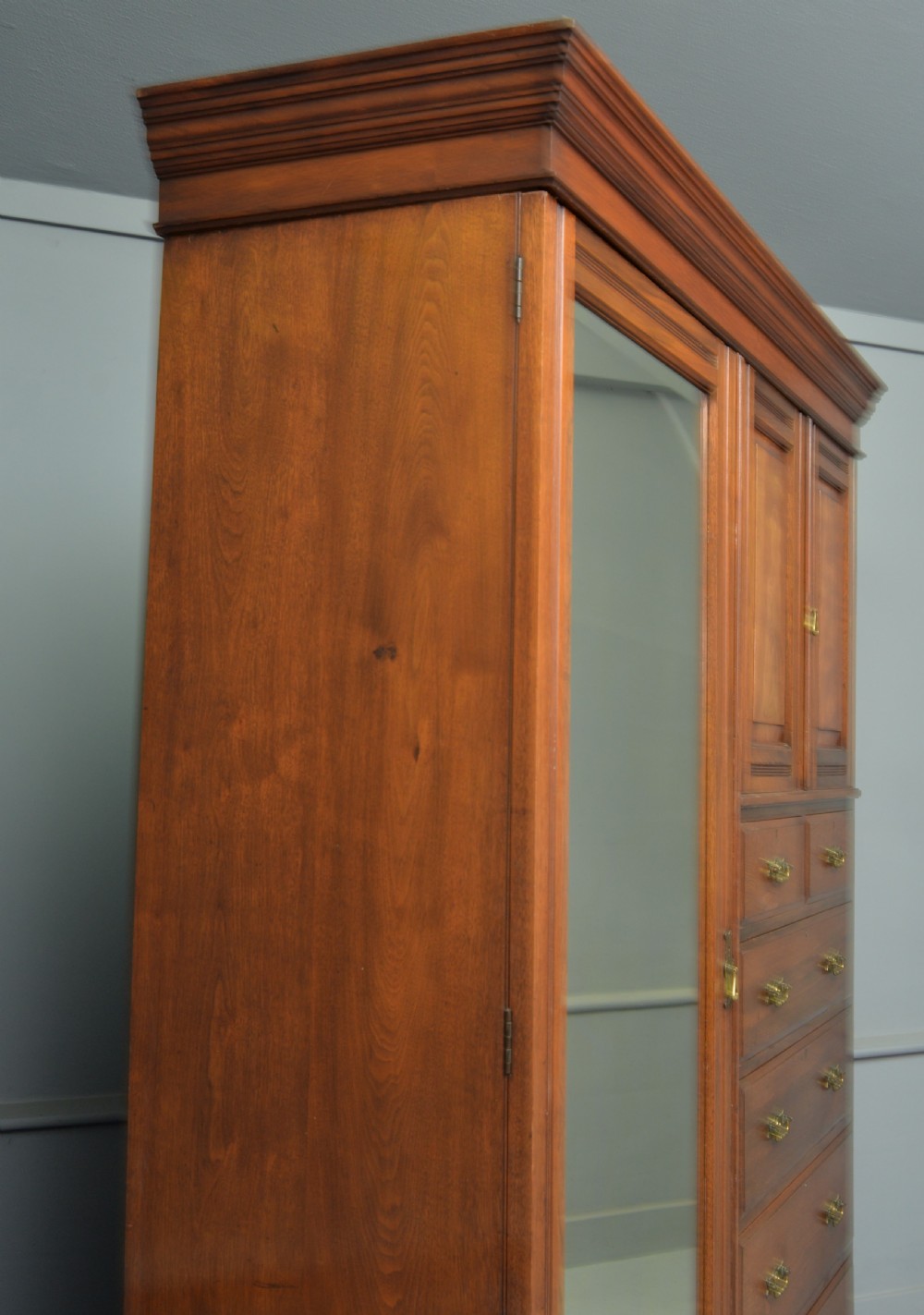 Edwardian Mahogany Compactum Wardrobe-W. J. Mansell, London View IV