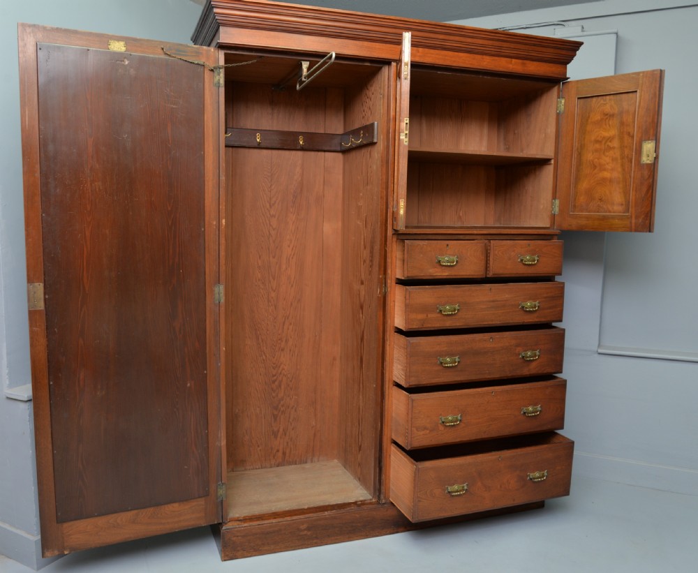 Edwardian Mahogany Compactum Wardrobe-W. J. Mansell, London View VI