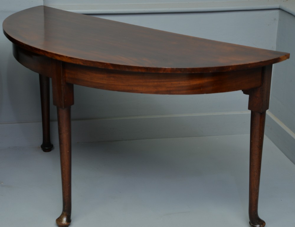Pair Of Georgian Mahogany Demi-Lune Console Tables View V
