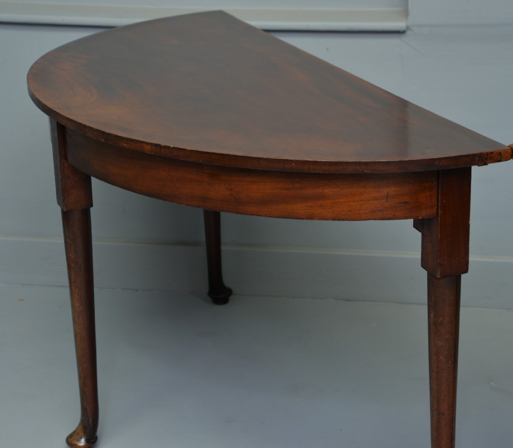 Pair Of Georgian Mahogany Demi-Lune Console Tables View VII