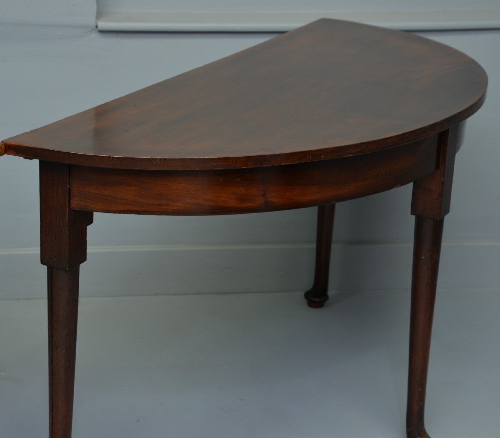 Pair Of Georgian Mahogany Demi-Lune Console Tables View VIII