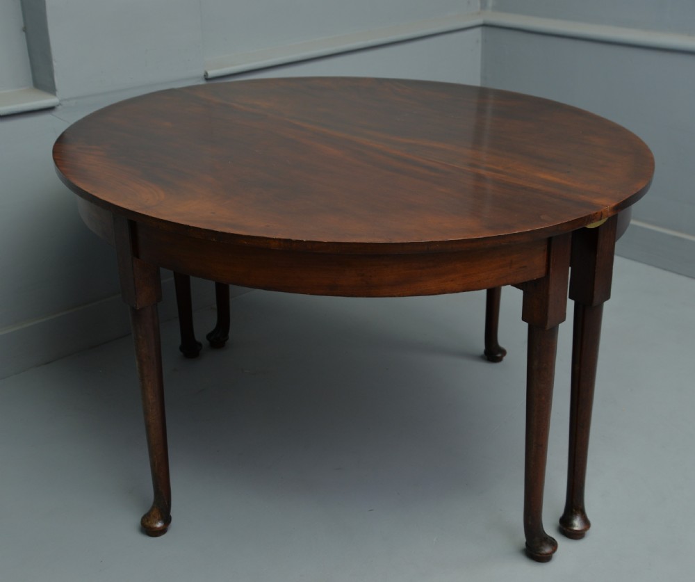Pair Of Georgian Mahogany Demi-Lune Console Tables View X