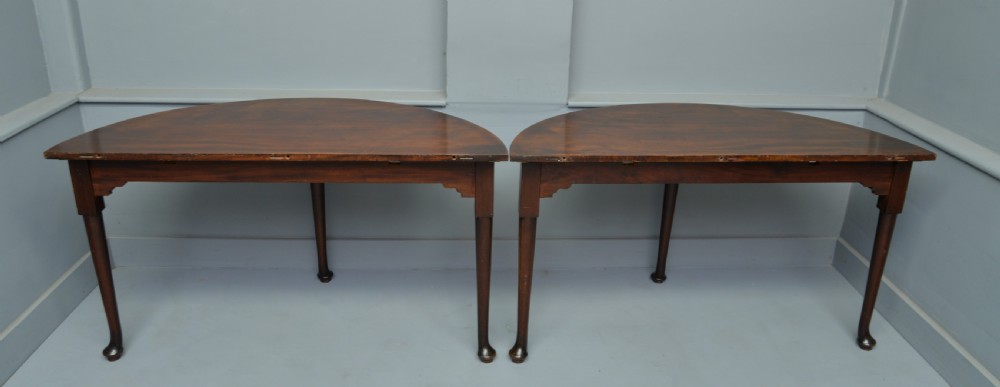 Pair Of Georgian Mahogany Demi-Lune Console Tables View XII