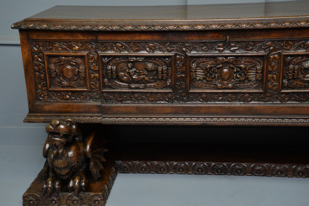 Magnificent Late Renaissance Italian Walut Cassone  View III