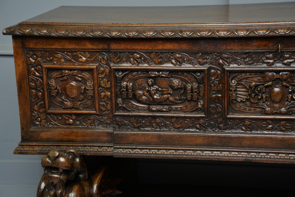 Magnificent Late Renaissance Italian Walut Cassone  View VII