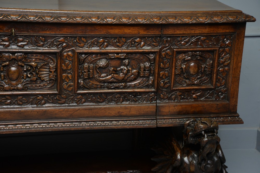 Magnificent Late Renaissance Italian Walut Cassone  View VIII