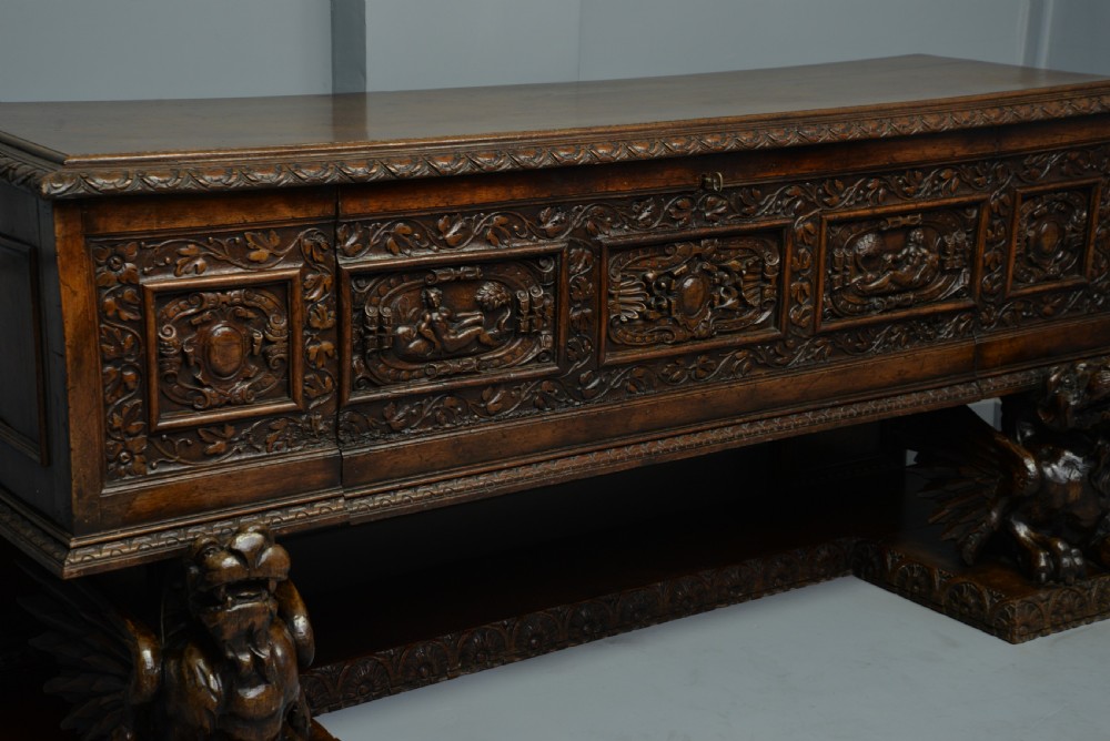Magnificent Late Renaissance Italian Walut Cassone  View XIII