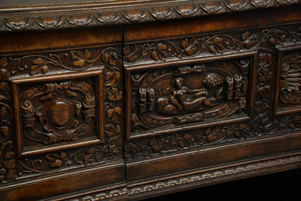 Magnificent Late Renaissance Italian Walut Cassone  View XX