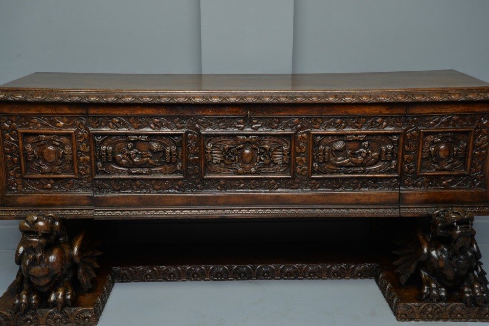 Magnificent Late Renaissance Italian Walut Cassone  View XXII