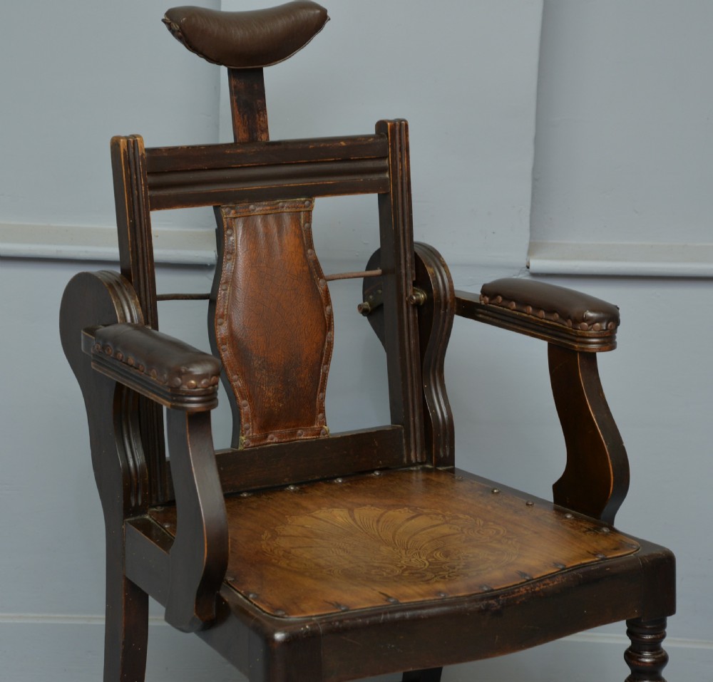 Edwardian Adjustable Barbers Chair View IV