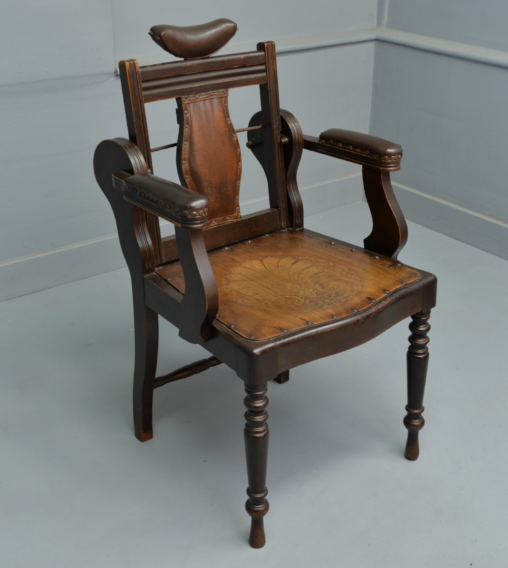 Edwardian Adjustable Barbers Chair View XVI