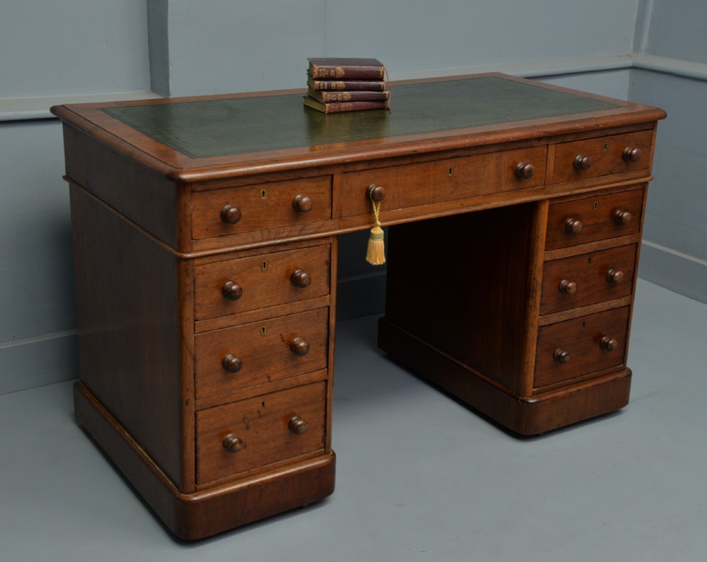 Victorian Mahogany Pedestal Desk View II