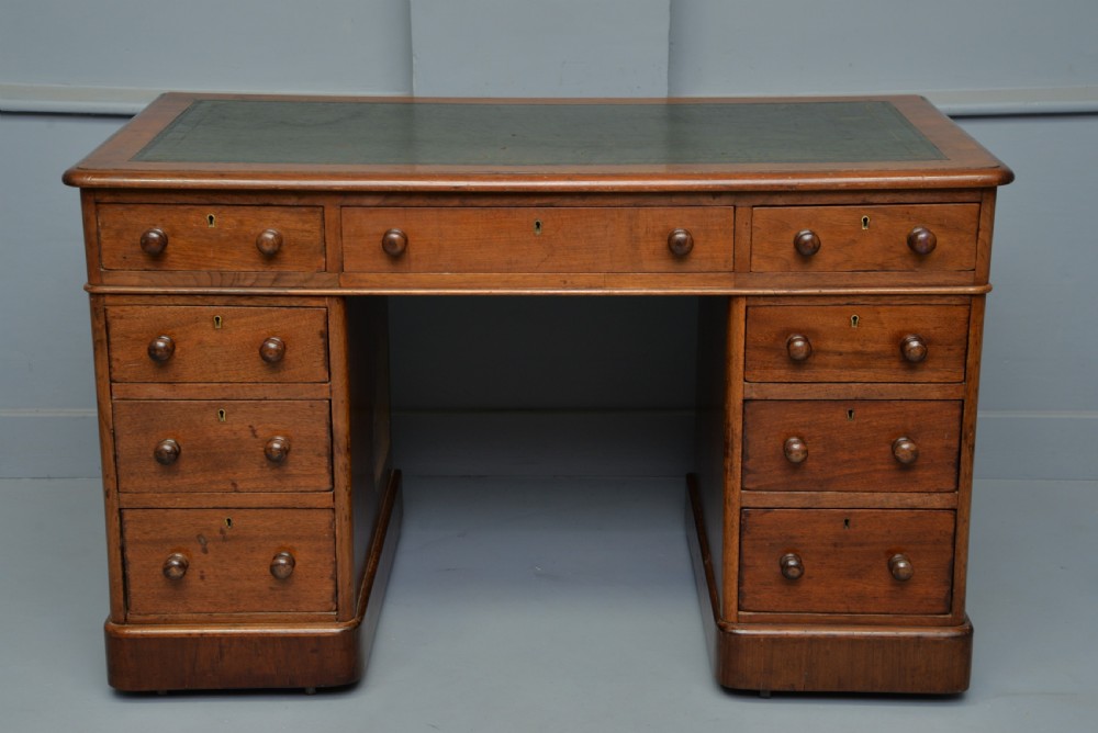 Victorian Mahogany Pedestal Desk View III