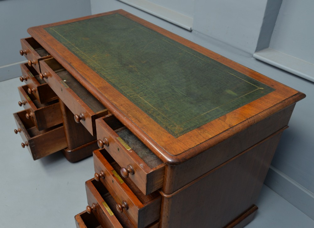 Victorian Mahogany Pedestal Desk View VII