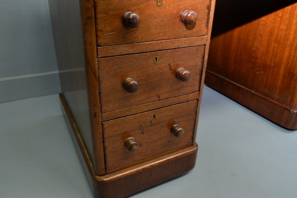 Victorian Mahogany Pedestal Desk View VIII