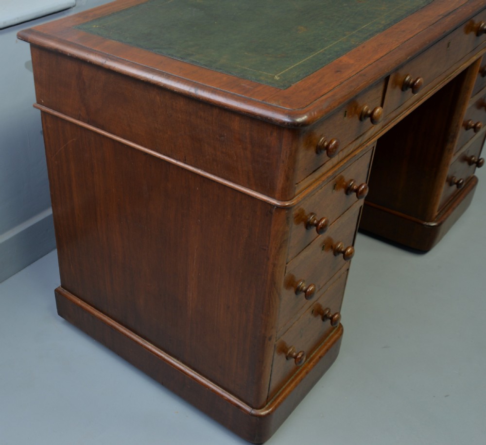 Victorian Mahogany Pedestal Desk View XI