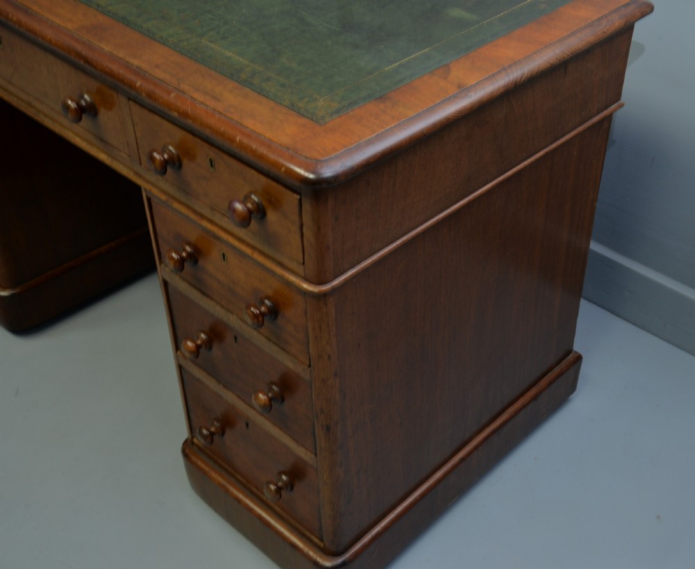 Victorian Mahogany Pedestal Desk View XII