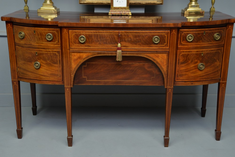 Elegant Georgian Sheraton Mahogany Inlaid Sideboard View II