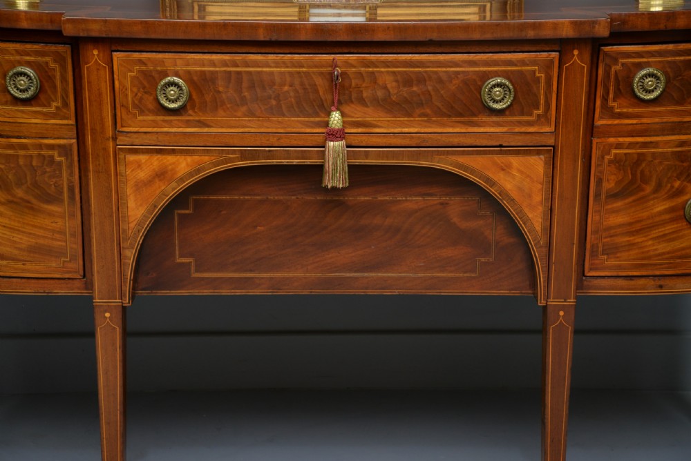 Elegant Georgian Sheraton Mahogany Inlaid Sideboard View IV