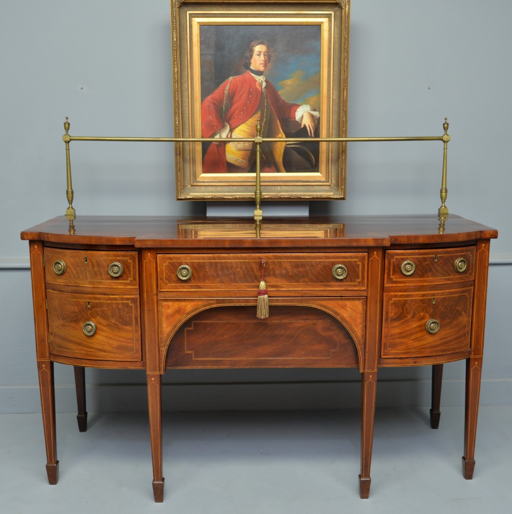 Elegant Georgian Sheraton Mahogany Inlaid Sideboard View IX