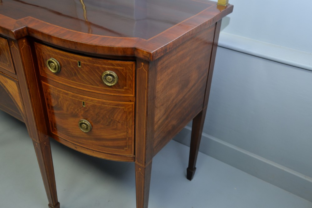 Elegant Georgian Sheraton Mahogany Inlaid Sideboard View XIV