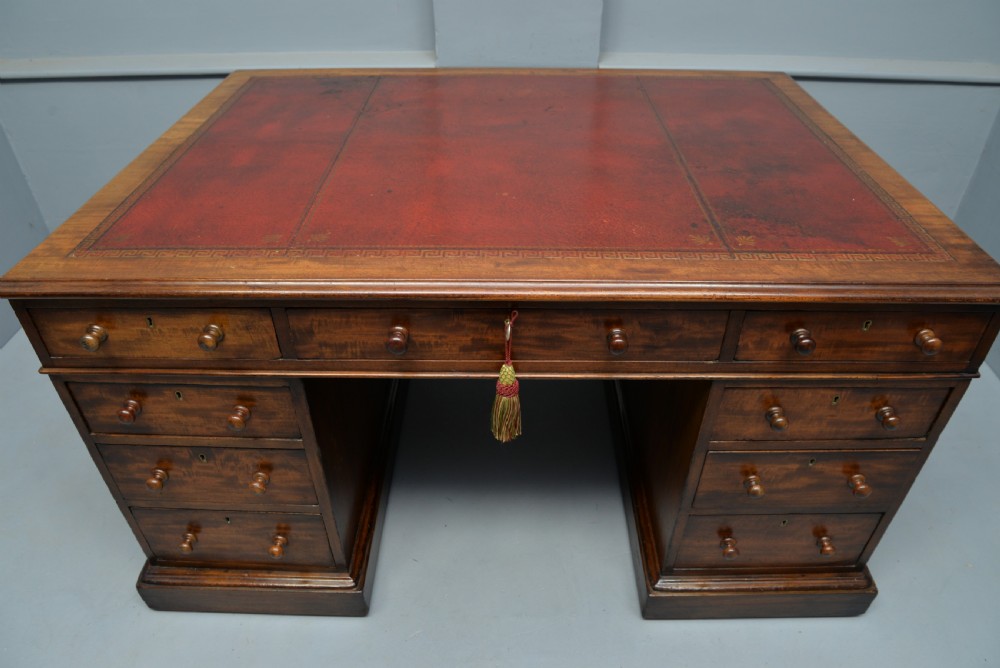 Victorian Mahogany Partners Desk View III