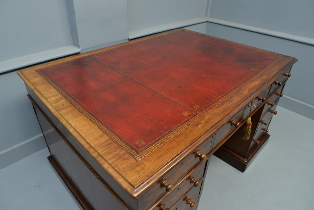 Victorian Mahogany Partners Desk View IV