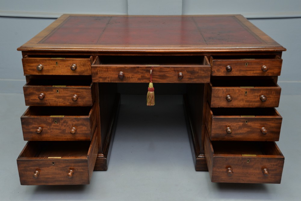 Victorian Mahogany Partners Desk View VI