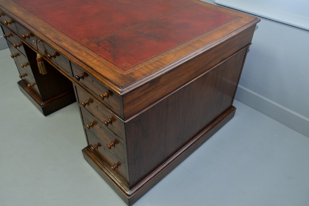 Victorian Mahogany Partners Desk View XI