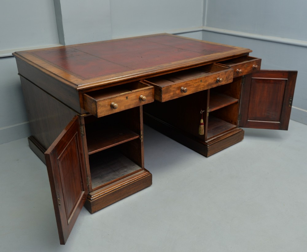 Victorian Mahogany Partners Desk View XIV